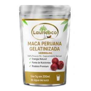 Maca Peruana Vermelha Gelatinizada em Pó Pura -C/LaudoTécnico.