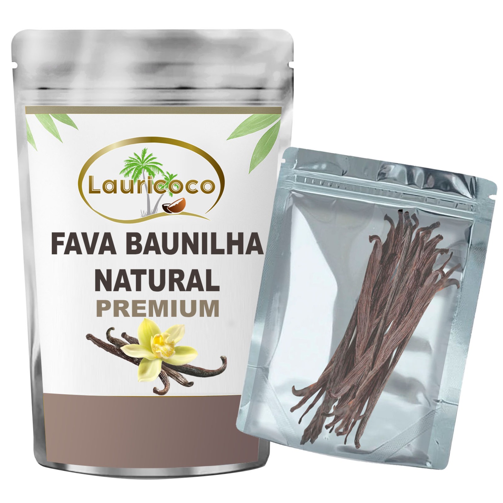 Fava de Baunilha Natural Premium - Indonésia, Kits (20Gr ~5un), (50Gr ~18un) e (100Gr ~34un)