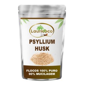Psyllium Husk Flocos 100% Puro – 90% Mucilagem
