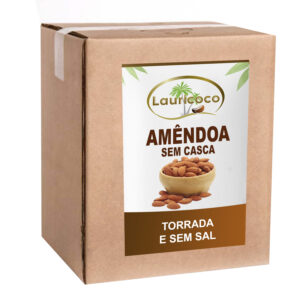 Amêndoa Sem Casca Torrada Sem Sal -10 Kg