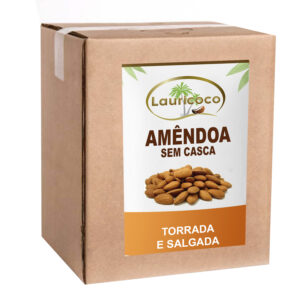 Amêndoa Sem Casca Torrada e Salgada - 10 Kg