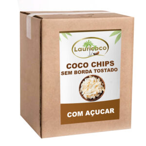 Coco Chips Sem Borda (Tostado Com Açucar) - 10 Kg