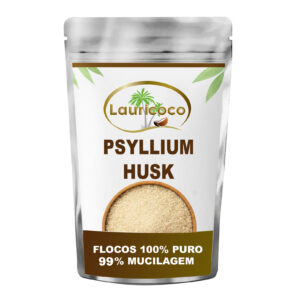 Psyllium Husk Flocos 100% Puro – 99% Mucilagem 01Kg